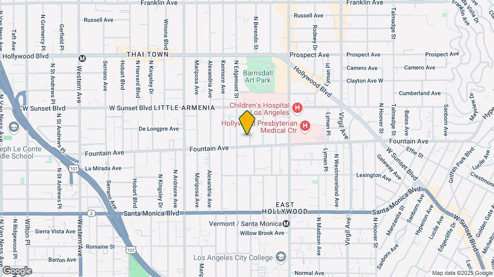 1315-1317 N Catalina St Mapa y Detalles de la Ubicación