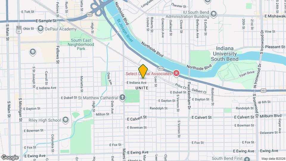 1165 E Indiana Ave Mapa y Detalles de la Ubicación