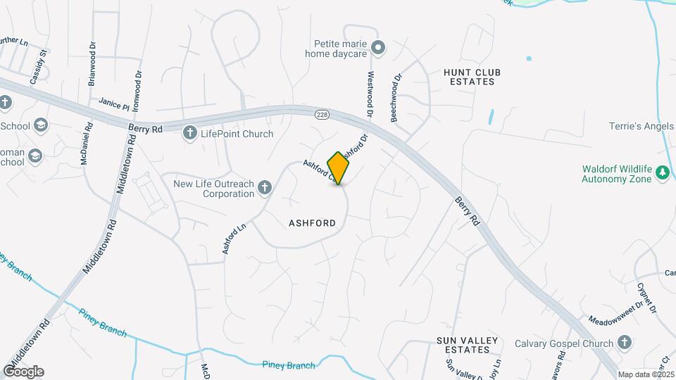 10605 Ashford Cir Map and Location Details