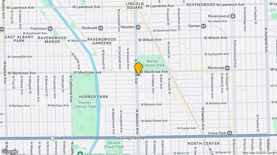 4351 N Western Ave Map and Location Details