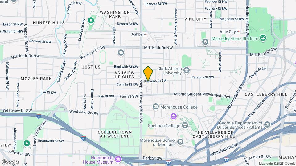 886 Parsons St SW Mapa y Detalles de la Ubicación
