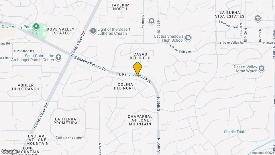 5404 E Lonesome Trail Map and Location Details