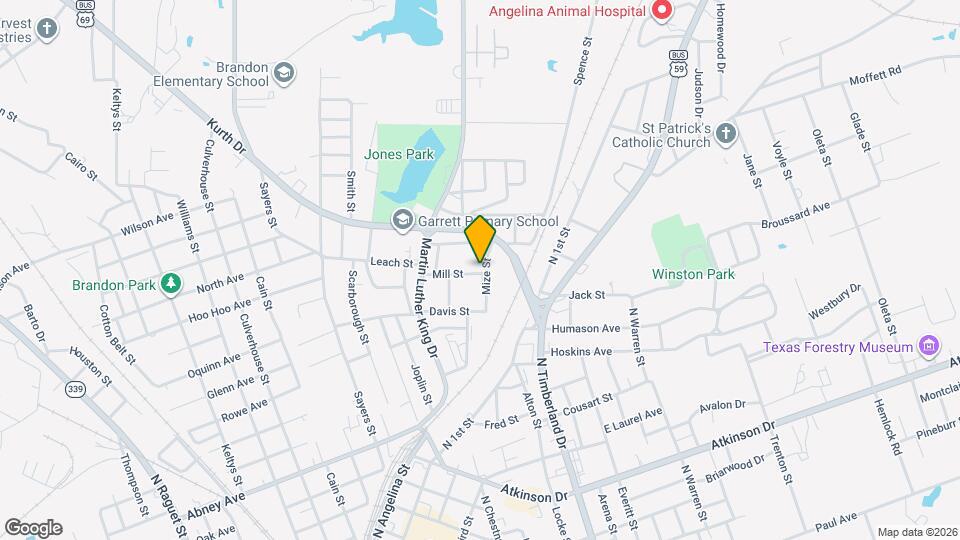 1105 Mize St Map and Location Details