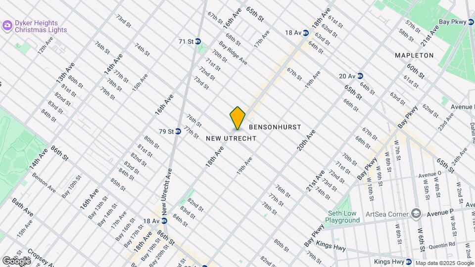 7417 18th Ave-Unit -2F Map and Location Details