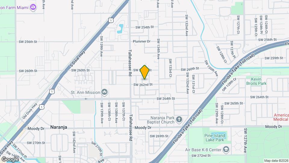 26181 SW 135th Ct Map and Location Details