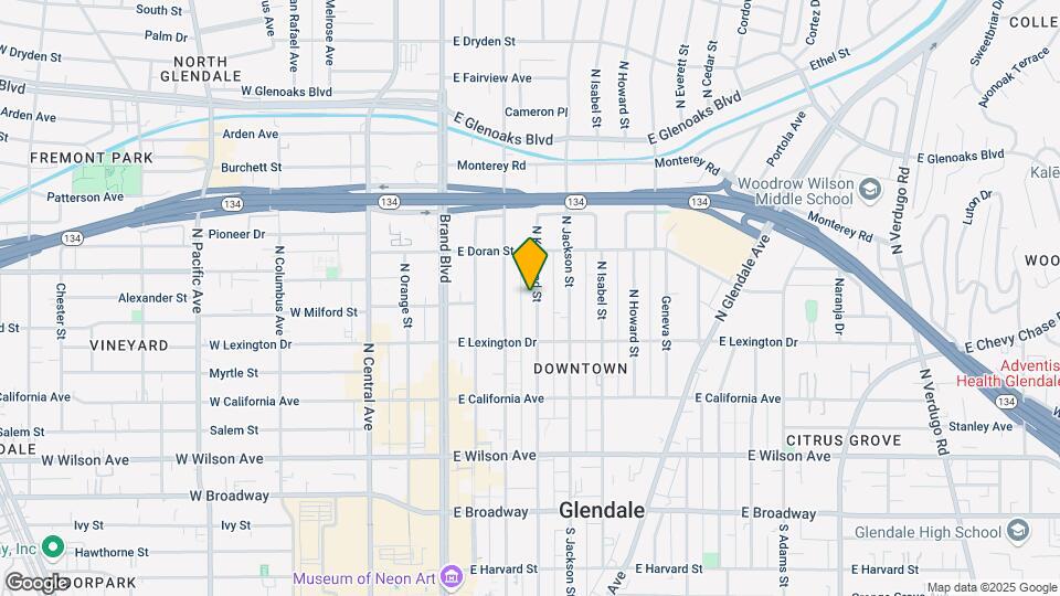 505 N Kenwood St Map and Location Details