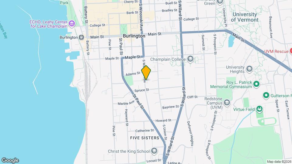 304 S Winooski Ave Map and Location Details