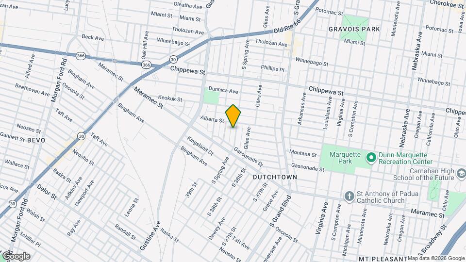 4021 S Spring Ave Mapa y Detalles de la Ubicación