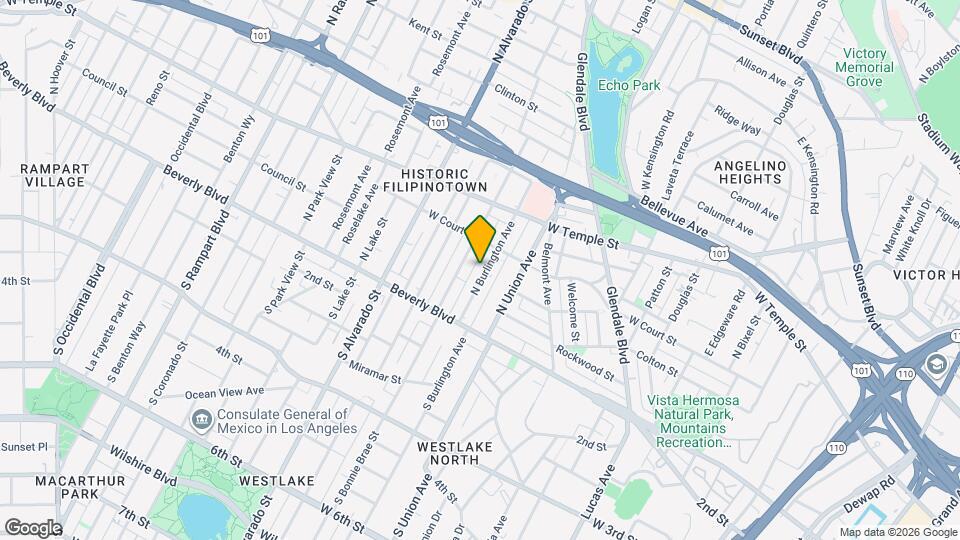 233 N Burlington Ave Map and Location Details