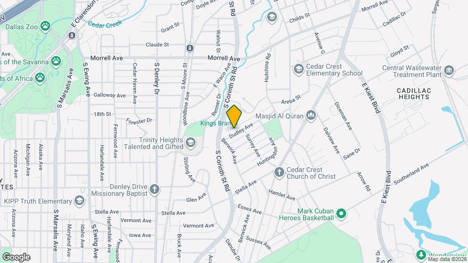 1825 Dudley Ave Map and Location Details