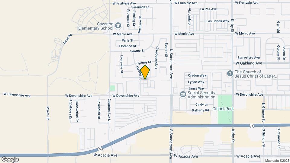3626 W Devonshire Ave Map and Location Details