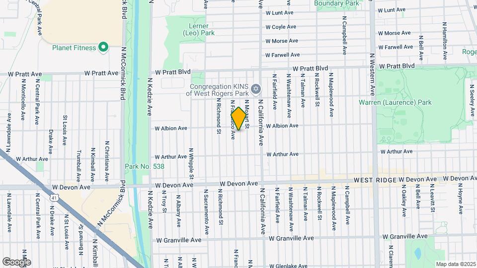 6543 N Francisco Ave Map and Location Details
