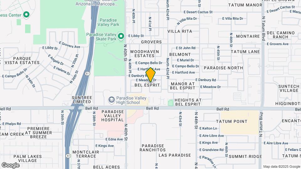 4116 E Coolbrook Ave Map and Location Details