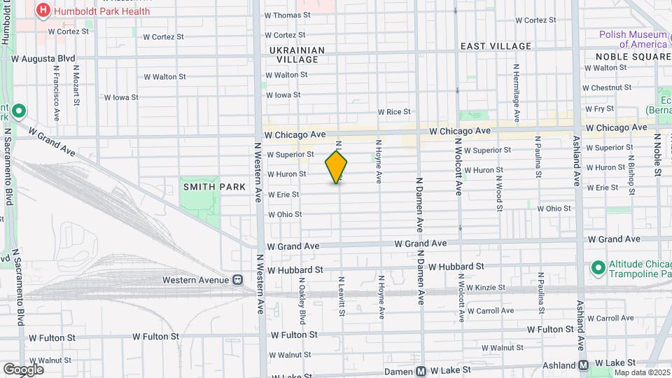 2202 W Erie St, Unit 2F Map and Location Details