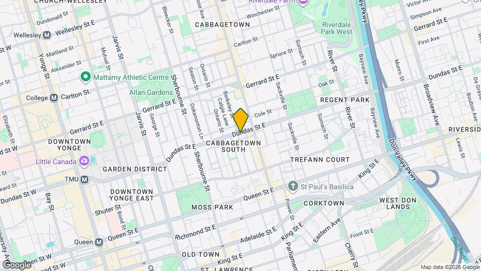 415 Dundas St E Map and Location Details