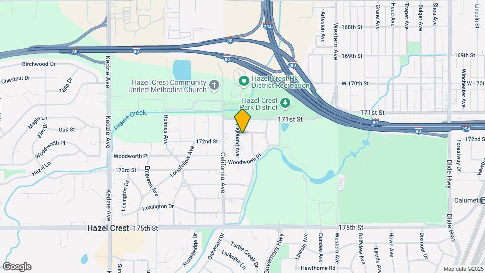 17135 Highland Ave Map and Location Details
