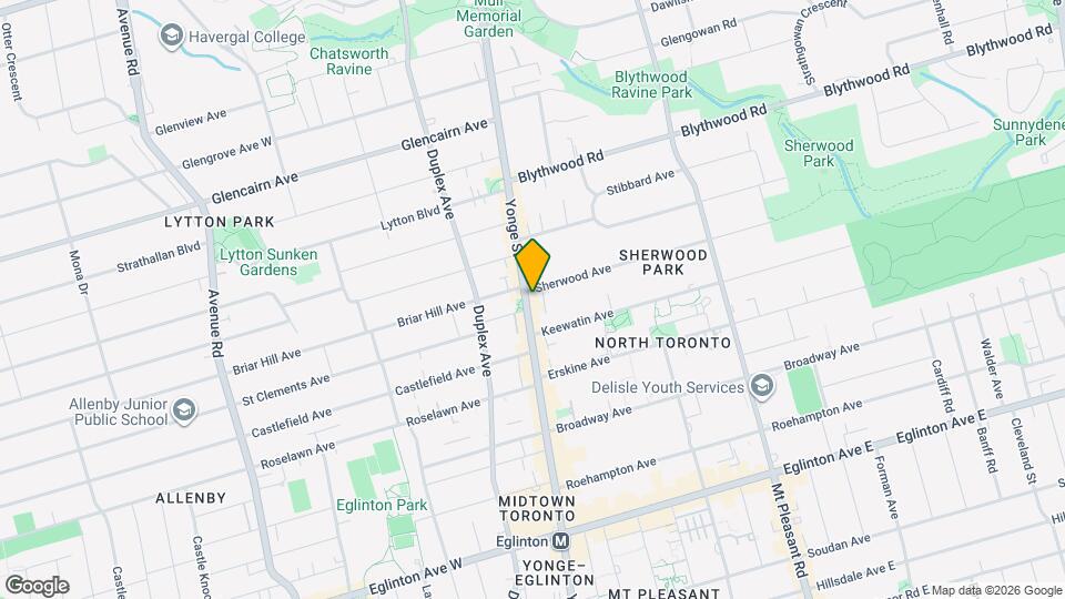 2549 Yonge St Map and Location Details