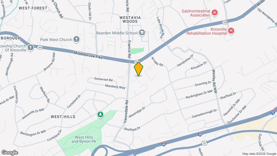 718 Shadycrest Dr Map and Location Details