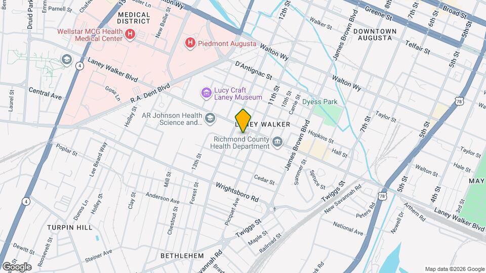 1215 Pine St Map and Location Details