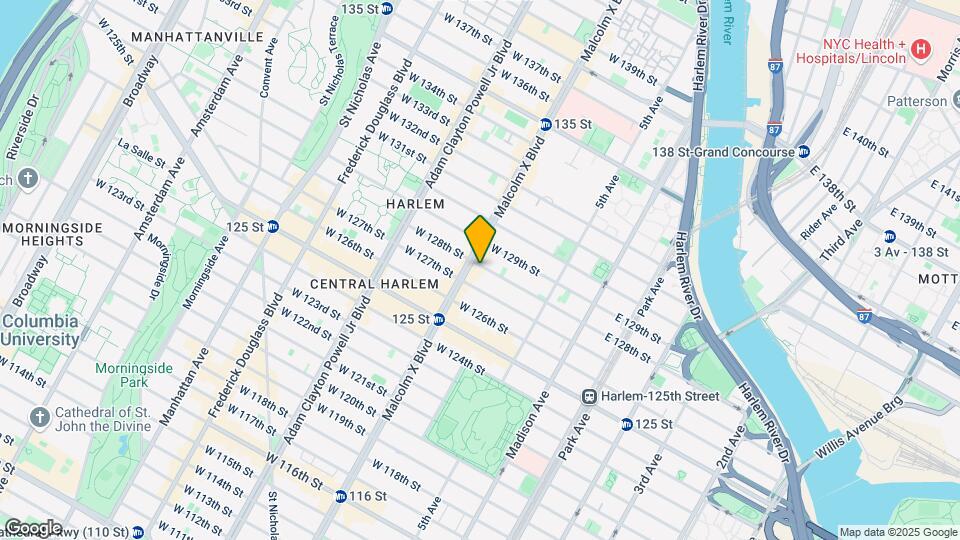 70 W 128th St Map and Location Details
