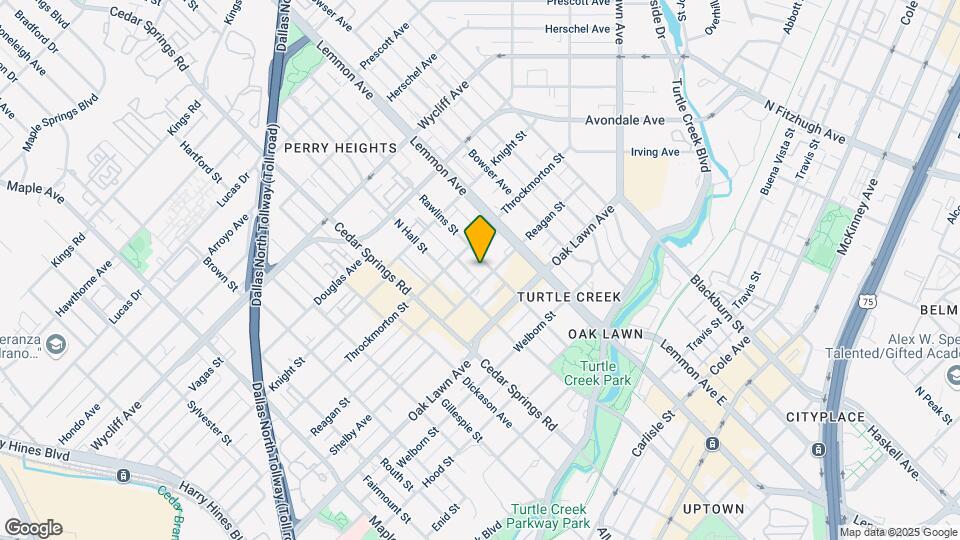 3909 Rawlins St Map and Location Details
