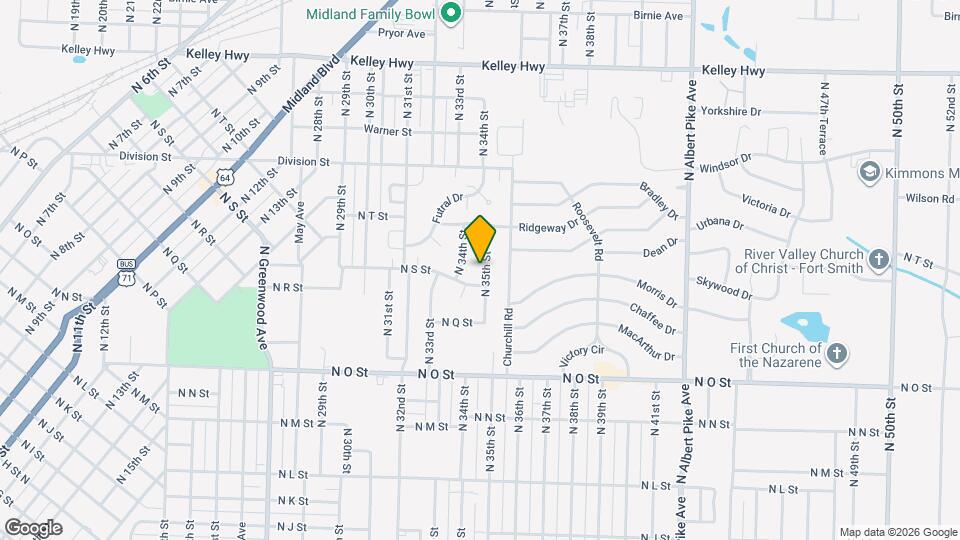 1909 N 35th St Map and Location Details