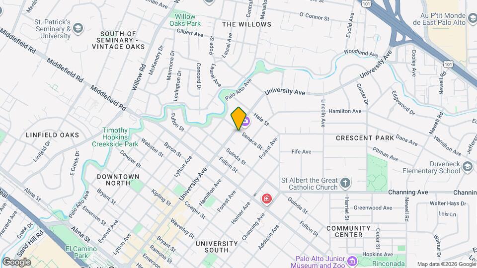 880 University Ave Map and Location Details