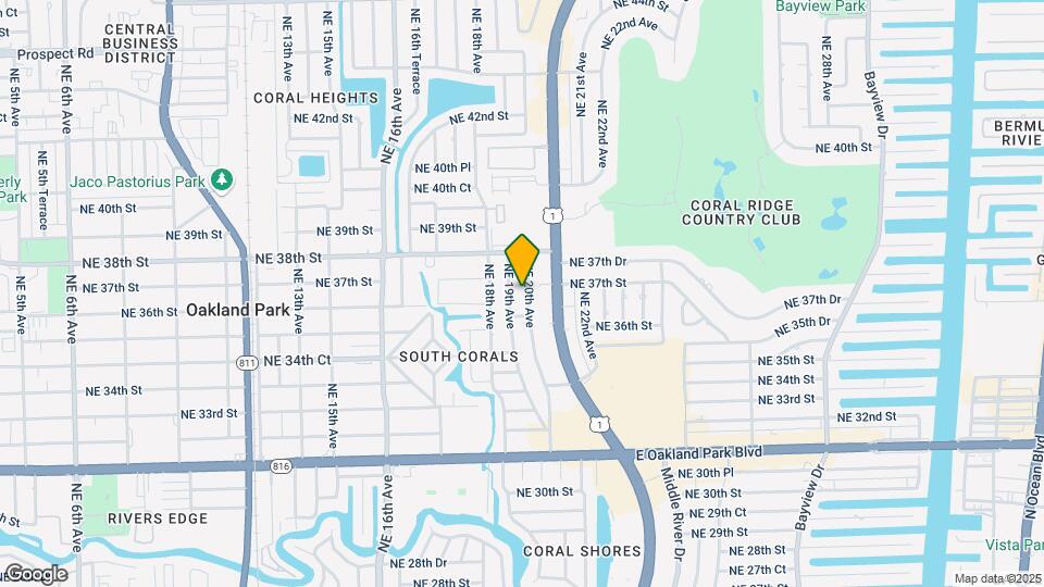 3627 NE 20th Ave, Unit A-B Map and Location Details