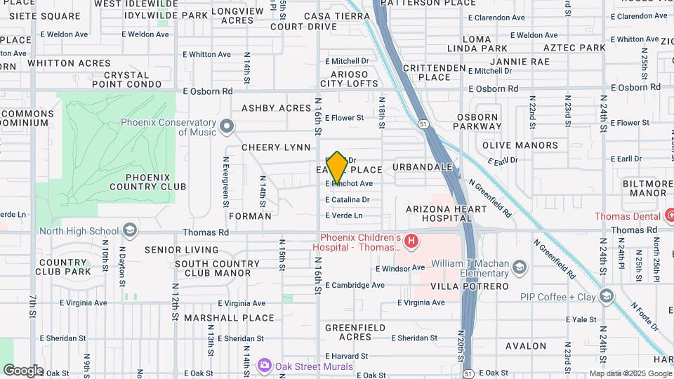 1625 E Pinchot Ave Map and Location Details