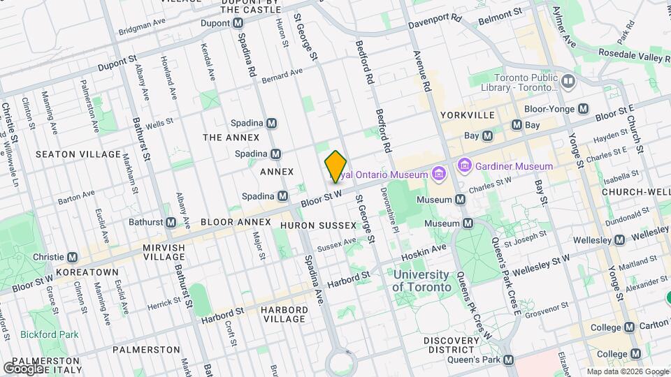 284 Bloor St W Map and Location Details