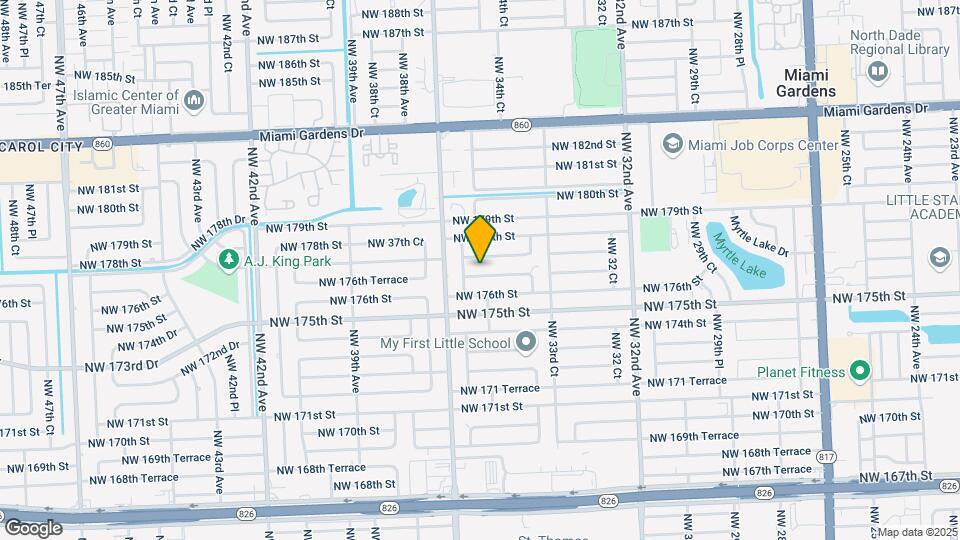 3525 NW 176th Terrace Map and Location Details