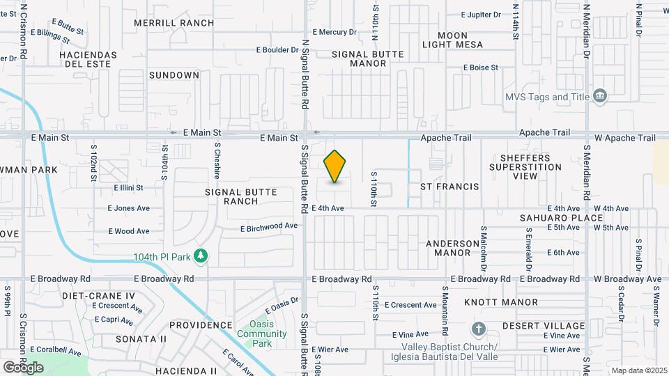 10854 E Azalea Ave Map and Location Details
