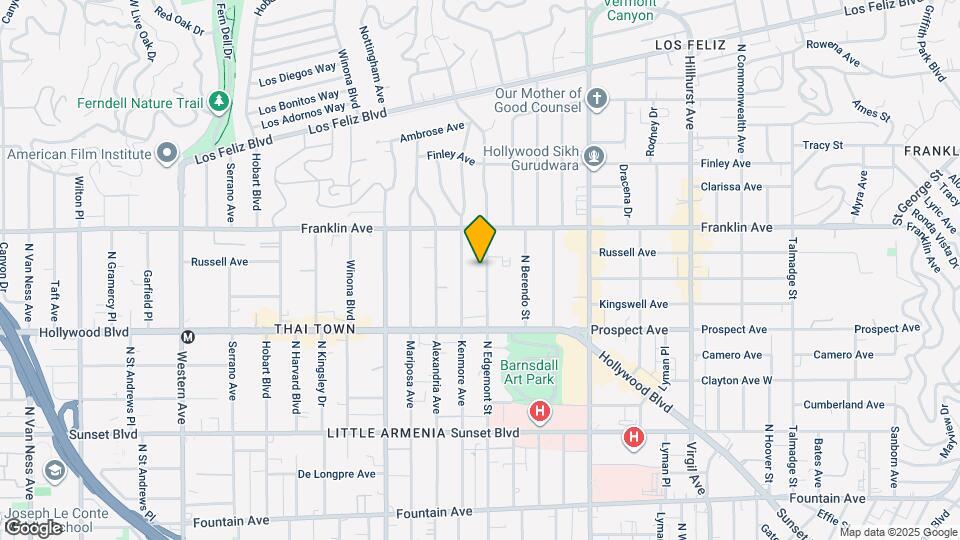 1815 N Edgemont St, Unit 0.5 Mapa y Detalles de la Ubicación