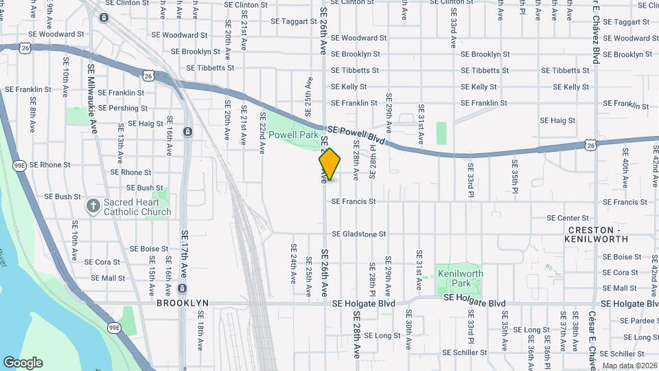 3734 SE 26th Ave, Unit B Mapa y Detalles de la Ubicación