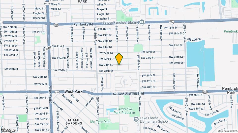 5140 SW 24th St Map and Location Details