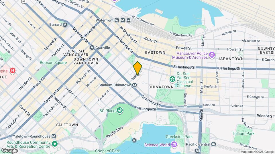 550 Beatty St Map and Location Details