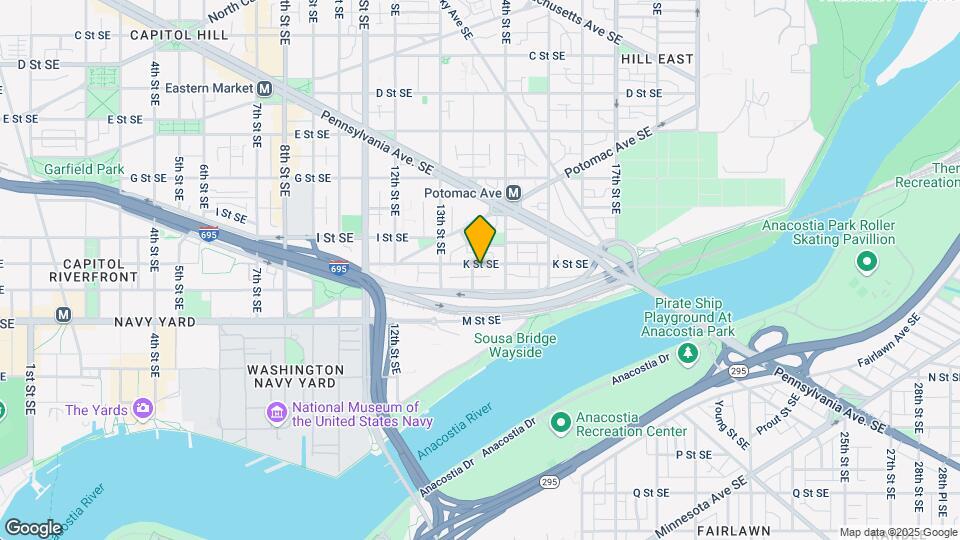 1345 K St SE, Unit T03 Map and Location Details