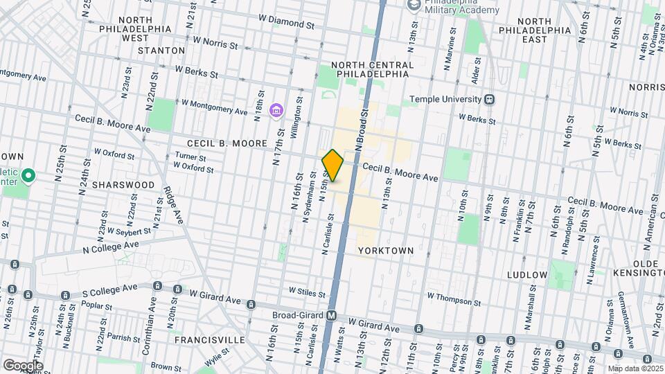 Avery Philly Mapa y Detalles de la Ubicación