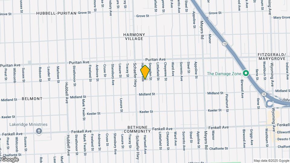 15780 Hartwell St Map and Location Details