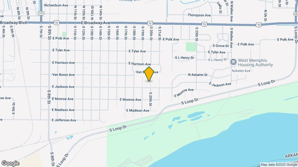 525 S 20th St Map and Location Details