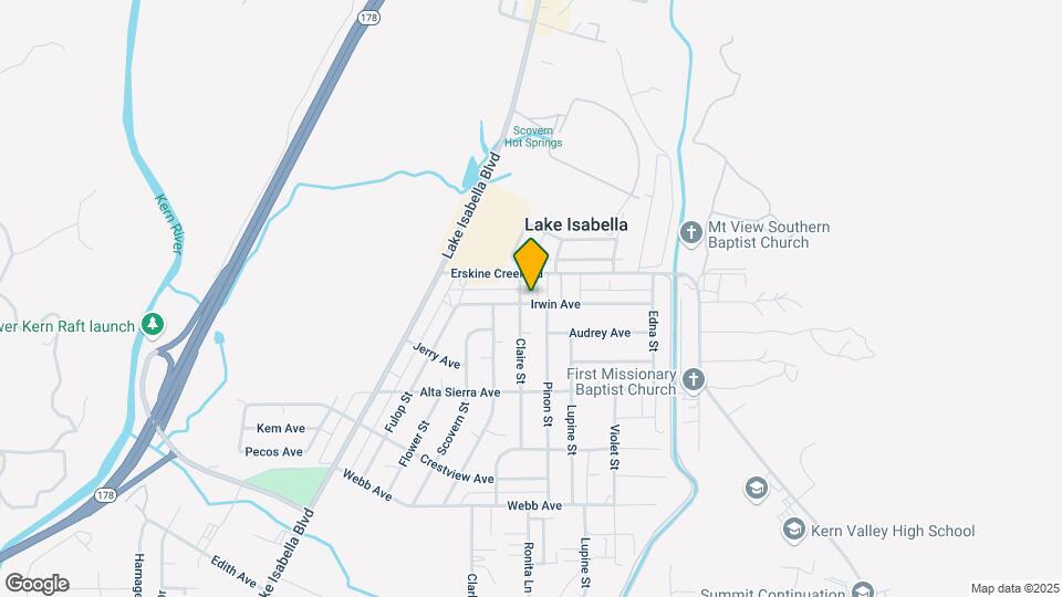 Isabella Lake Homes Mapa y Detalles de la Ubicación