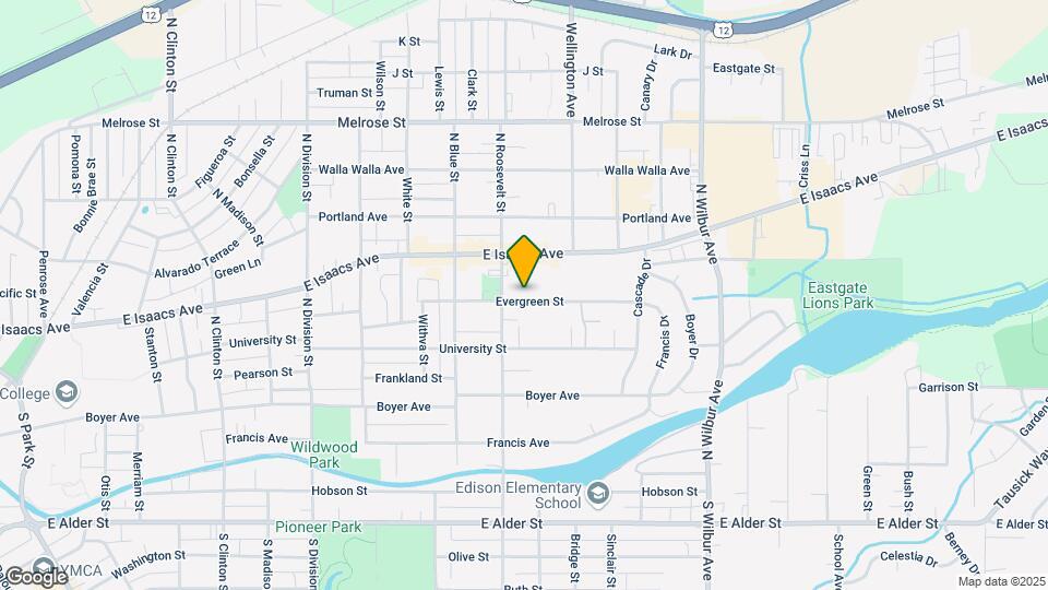1719 Evergreen St Map and Location Details