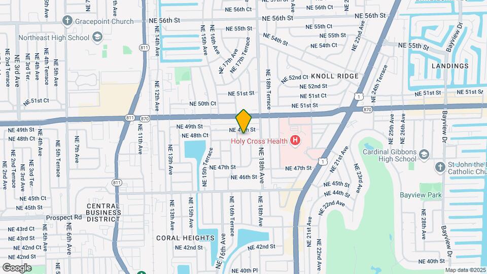 1721 NE 48th Ct Map and Location Details