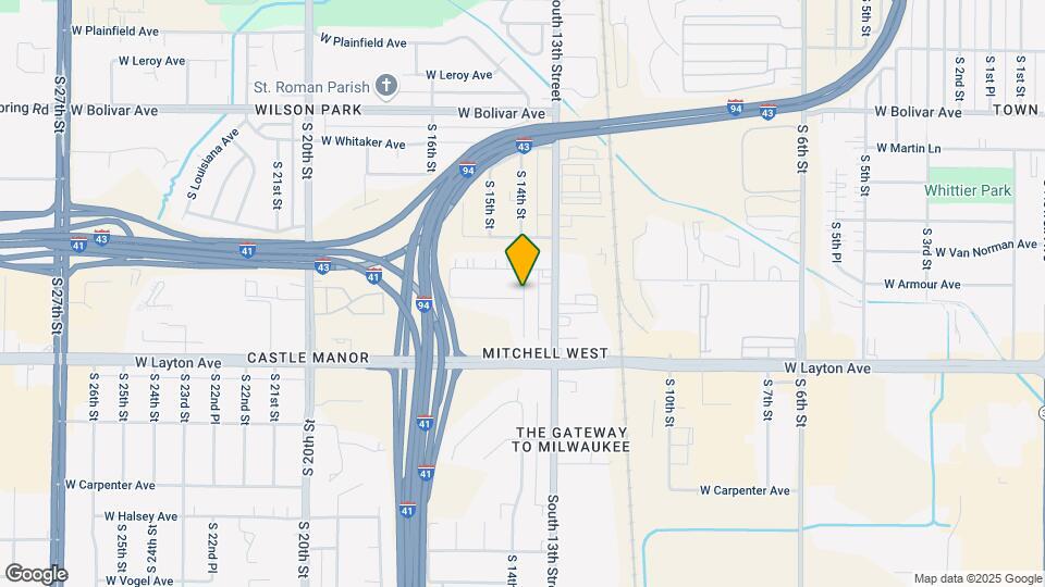 4586 S 14th St Map and Location Details