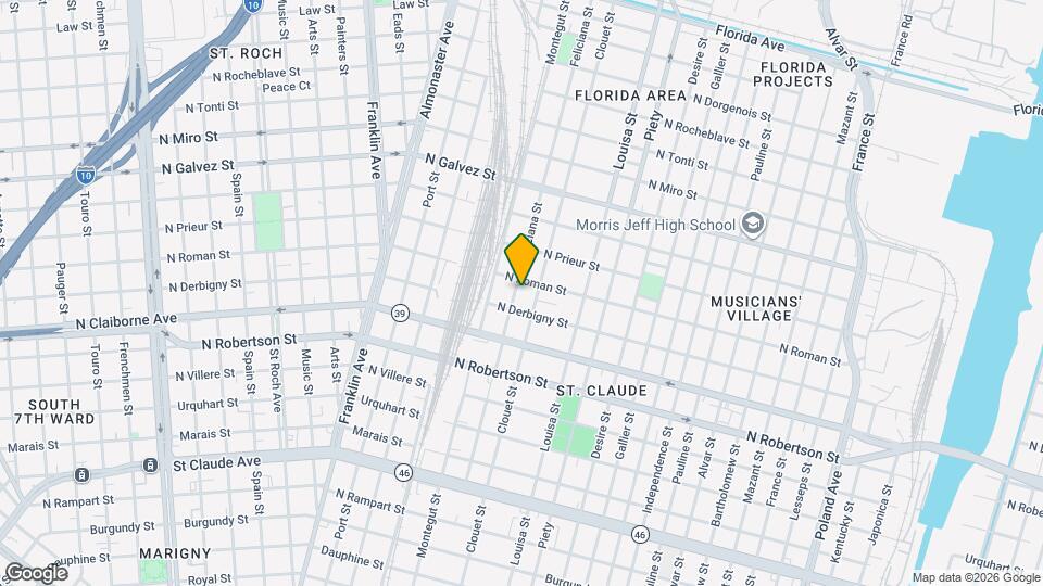 1735 Feliciana St Map and Location Details