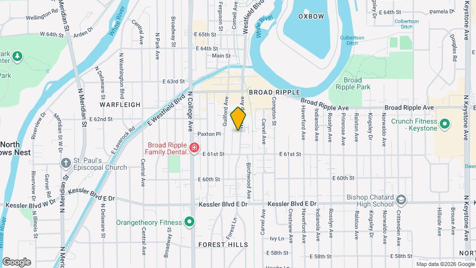 6140 Winthrop Ave Map and Location Details