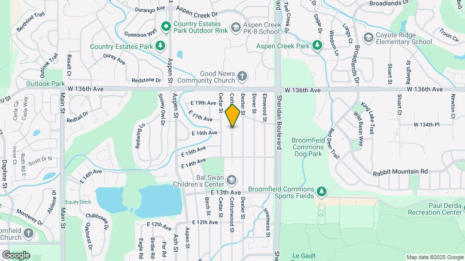 1658 Cottonwood St Map and Location Details