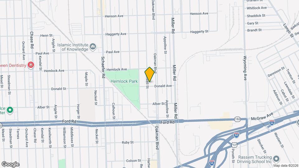 6010 Hartwell St Map and Location Details