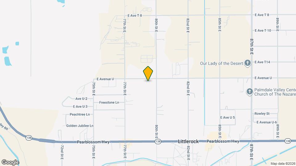 7806 E Avenue U Mapa y Detalles de la Ubicación