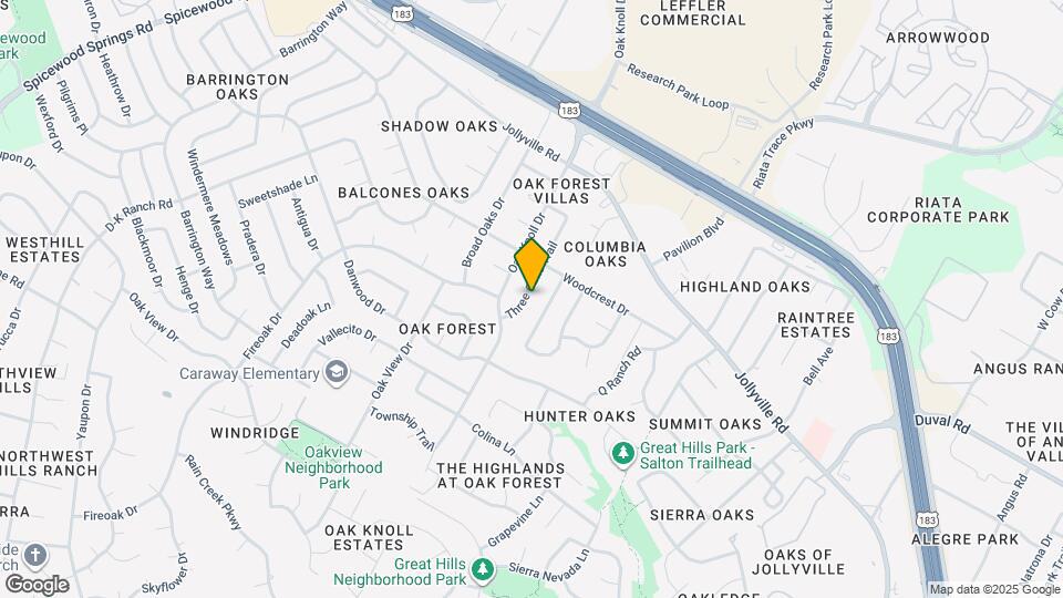 11601 Three Oaks Trail Map and Location Details